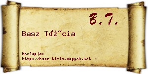 Basz Tícia névjegykártya